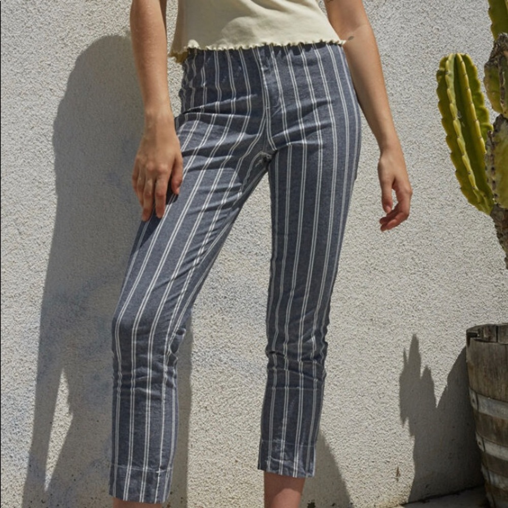 John Galt Gray & White Tilden Pants
